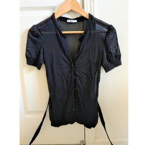 MANGO black chiffon blouse